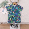 thumbnail image 2 of Baby Boy Outfit Toddler Boys Summer Elastic Print Short Sleeve Basketball 1t 2t 3t 4t 5t 6t T-Shirt + Shorts Boys' Clothing Sets with Pocket Two Pieces Set, 2 of 7