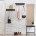 thumbnail image 6 of Set of 2 Modern Wall Mounted Coat Hook with 4 Hooks (Rustic Gray), 6 of 7