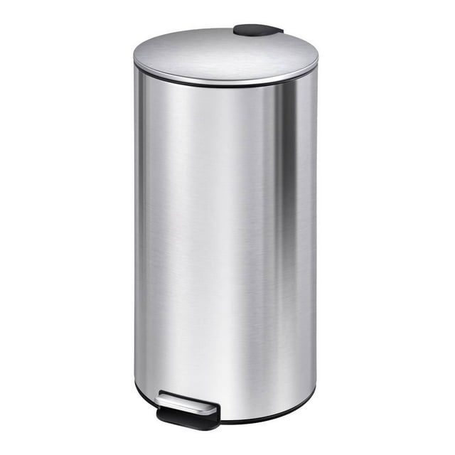 Bote de basura Hometrends Modelo con Pedal Color Metal redondo 27 Litros