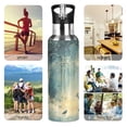 thumbnail image 7 of Yayeee 20oz Insulated Water Bottle Double Wall Stainless Steel with Flip Straw Lid, Night Forest Scene, 7 of 7