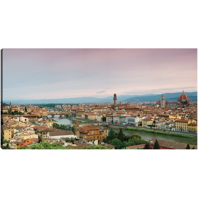 Cuadro Decorativo - Ponte Vecchio en Florencia Jr Impresión en canvas, estrechado.