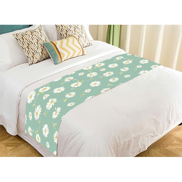 Camino de cama ABPHQTO Pretty Daisy Ropa de cama Bufanda Decoración 50x241 cm
