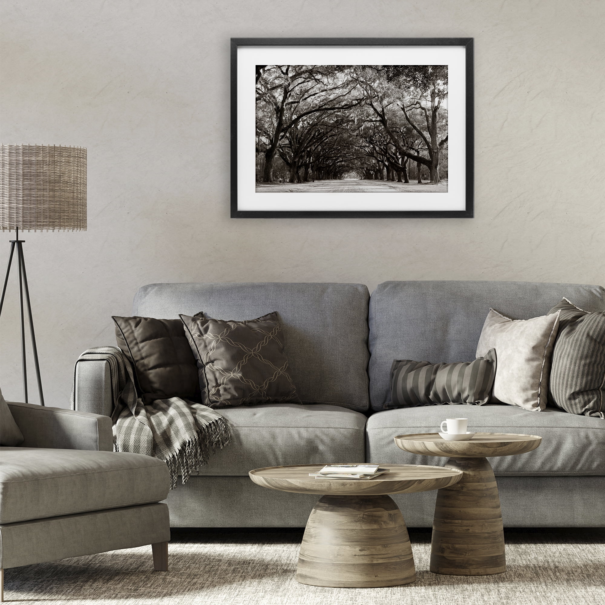Stupell Industries Georgia Stroll Tree Tunnel Black Framed Print Under Glass, design by Nathan Larson