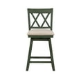 thumbnail image 3 of Home 2 Office Brookline 24" Farmhouse Wood/Linen Swivel Barstool in Sage Green, 3 of 10