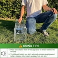thumbnail image 7 of Live Animal Cage Traps,24in Rabbit Trap,Humane Way Folding Raccoon Traps for Stray Cats,Squirrels,Live Traps for Raccoons,Steel Foldable with Pedal Triggers, 7 of 7