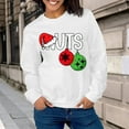 thumbnail image 2 of SOMOWI Chandails en Molleton pour Femmes Saint-Valentin Couples Assortis Chandail Sans Capuche Festif Col Rond Vacances Famille Blanc Graphique Tops Automne m, 2 of 4