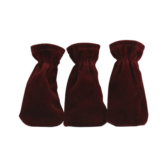 Almohadilla de pie de Piano roja, funda protectora Pleuche de tela de felpa, cubiertas de Pedal de apoyo para Piano, accesorios de instrumentos musicales, Protector, 3 uds.