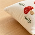 thumbnail image 6 of Linen Embroidery Throw Pillow Cover Red Spotted Leaf Decorative Cushion Case Fall Pillowcase for Sofa Couch 18x18 by OVFUIZ, 6 of 6