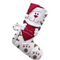 thumbnail image 4 of Valery Madelyn 21 inches Christmas Stockings, Soft Plush Cat Christmas Hanging Stockings with Santa Hat and Heart for Fireplace Family Holiday Christmas Party Decoration, 4 of 7