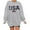 Gray, variant on DondPO Hoodies for Women Oversized USA Sweatshirt Women's Long Sleeve Casual Pullover Sweatshirt for Women Oversized Sweatshirt for Women Multi-color L