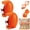 Orange, variant on Egg Shell Opener, New Multifunctional Peeler Shell Remover for Raw and Hard Boiled Eggs, Stainless Steel Egg Cracker Shell Opener Egg Cracker Tool for Home Kitchen (Orange, 1 Pcs)