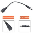 thumbnail image 3 of XISAOK DC5.5x2.5mm Male to Micro USB 5pin Female DC Power Supply Extension Cord 22AWG, 3 of 10