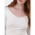 thumbnail image 5 of No Boundaries Double Layer V-Neck Cropped Tee, Women's and Women’s Plus, 5 of 5