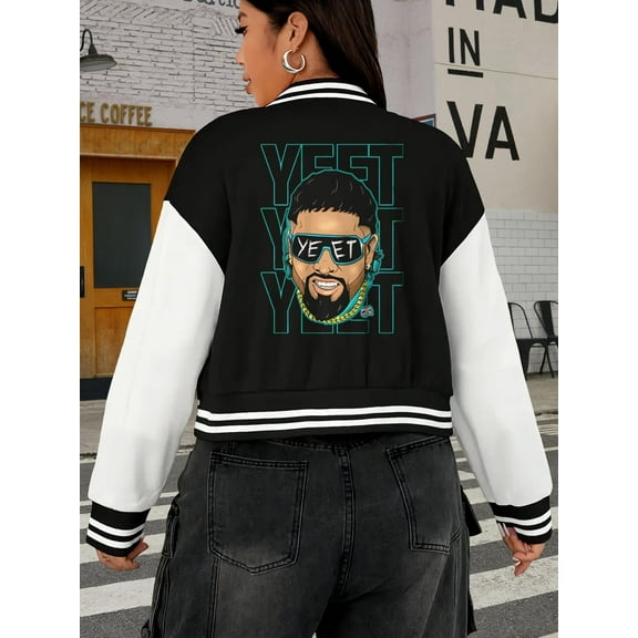 Women's Big Size Baseball Jacket Hoodie Jey Uso Wrestling Varsity Jacket