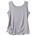thumbnail image 4 of WENWU Women's Pure Color Silk Strap Tank Top with Round Neck 2xl Tops Dress Top, 4 of 4