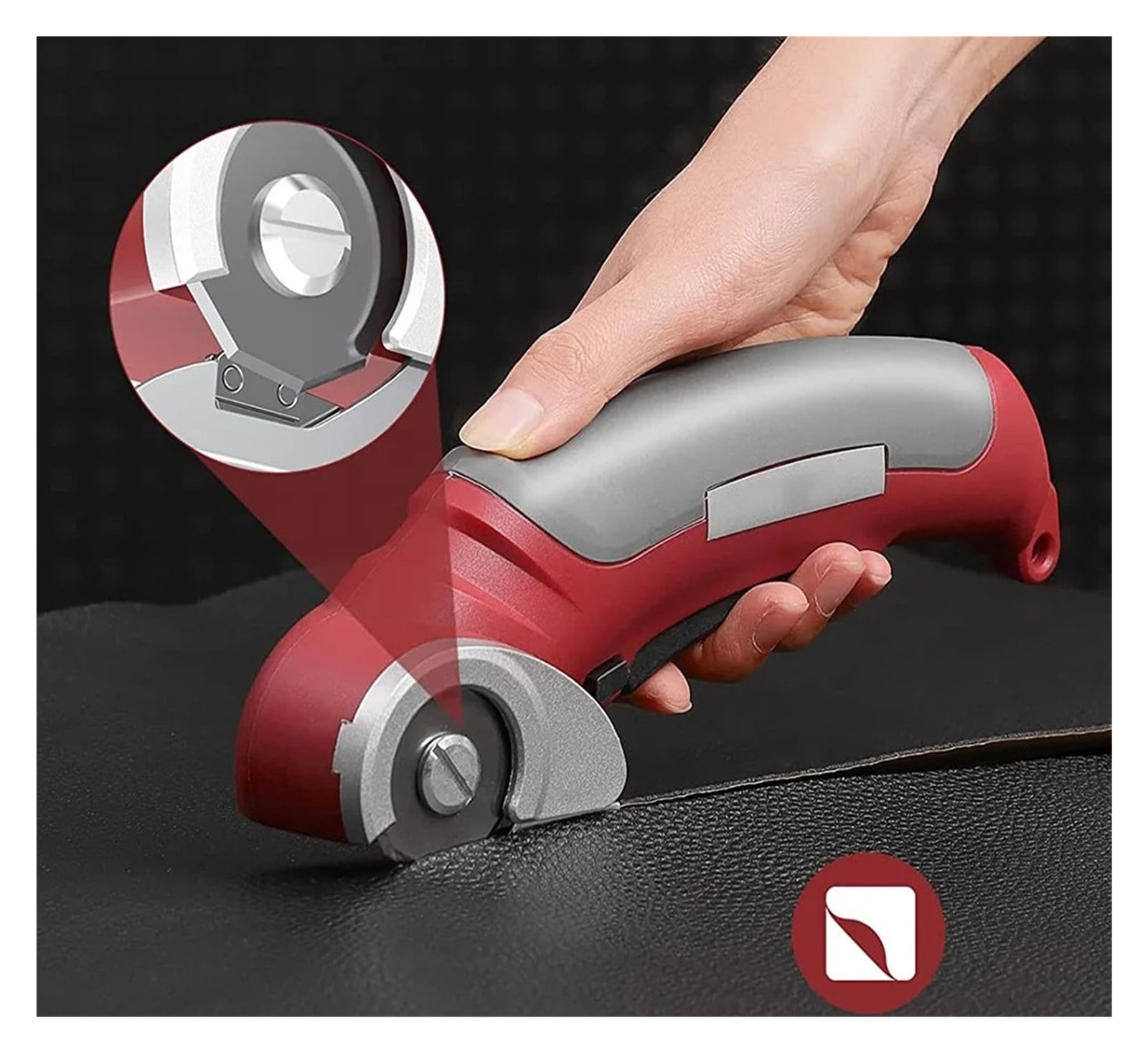 2000mAh Portable Cordless Electric Round Scissors Electric Scissors Shear Cloth Cutter Fabric Cutting Machine Kit Cutting Tool ,Sharp & Durable