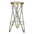 thumbnail image 2 of SAFAVIEH Lorna Mid-Century Retro Gold Leaf Iron Barstool, Beige, 2 of 7