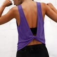 thumbnail image 5 of WCJM Women's Tanks and Camis Open Back Yoga Tank Top for Women Sleeveless Backless Athletic Workout Running Summer Basic(Purple,2XL), 5 of 7