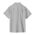 thumbnail image 5 of Men's Vacation Shirts Short Sleeve Solid Color Buttons Shirt Regular Fit Summer Casual Dress Shirts, L, 5 of 5