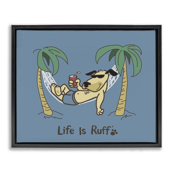 Stupell Industries Coastal Black Floating Frame Canvas Art, 21 x 17, by LIR