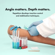 Anatomy Lab Venipuncture & IV Practice Simulation Arm Kit — Realistic Phlebotomy & IV Training Model for Nursing, EMT & Medical Students — Reusable Clinical Skills Trainer - Light