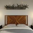 thumbnail image 2 of Vivian Queen Headboard ONLY, Rustic & Scandinavian Style with Solid Acacia Wood, Easy Assembly, Rustic Golden Brown, 2 of 11