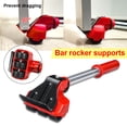 thumbnail image 6 of 5Pcs/Set Heavy Duty Furniture Lifter Mover Roller with Wheel Bar Moving Device Lifting Helper Furniture Moving Transport Tool, 6 of 6