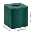 thumbnail image 3 of Funda de pañuelos de cuero con acabado de piel sintética, diseño cuadrado para sala de estar, baño y mesa de comedor, 14x14x14 cm, negro, blanco, caqui, verde., 3 of 6