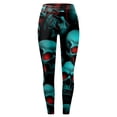 thumbnail image 6 of Halloween Leggings for Women Elastic High Waist Slim Fit Spooky Print Tights Pants Workout Yoga Pants, 6 of 6