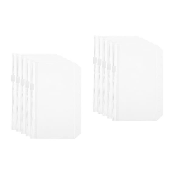 unbranded 10 Pcs Clear Loose Leaf Bags Document Filing Bags Practical Zipper Binder Pouches Document Folders