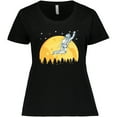 thumbnail image 3 of Inktastic Space Outerspace Moon and Astronaut Women's Plus Size T-Shirt, 3 of 5