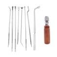thumbnail image 1 of Esquirla 9 Pieces of Pack Jujube Wood Handle Repair Tools for Keyboard Instrument Handle, 1 of 8