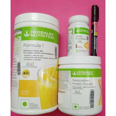 Herblife Nutrition Shake Mix Mango With Protein Powder 200G With Afresh - Elaichi Flavour