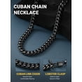 thumbnail image 6 of PROSTEEL Cuban Chain for Men 10mm Chunky Stainless Steel Miami Black Necklace 18 Inch Birthday Valentines Father Day Jewelry Gifts for Husband Dad, 6 of 8