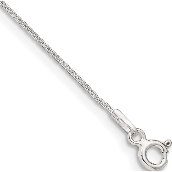 Sterling Silver .85mm Diamond-Cut Round Spiga Chain (7 X 0.85) Made In Italy qsr025-7