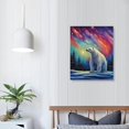 thumbnail image 4 of Sheronv Polar Bear Aurora Borealis Metaphysical Art Fine Art Aesthetic Poster Print Wall Painting Home Office Farmhouse Decor 16x20 in, 4 of 5