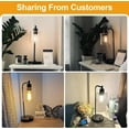 thumbnail image 6 of Set of 2 Industrial Table Lamps with USB Port, Dimmable Bedside Lamps for Bedrooms, Nightstand Desk  with Glass Shade for Reading, 6 of 7