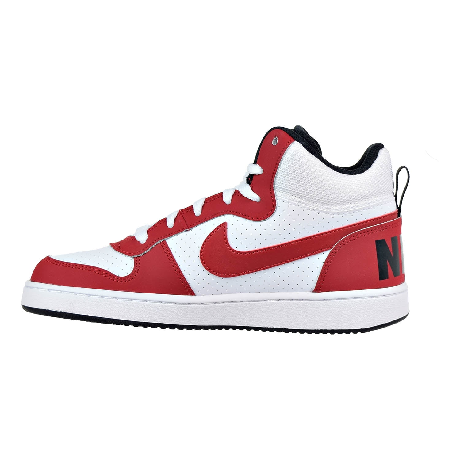 nike court borough mid red and white