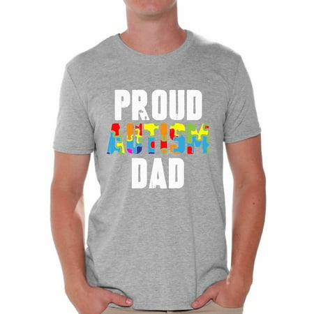Awkward Styles Proud Autism Dad Shirts Autism Awareness Dad T-shirt Autism Gifts for Him Autistic Spectrum Awareness Tshirt Proud Dad Autistic Support Shirts for Men Autism Awareness T
