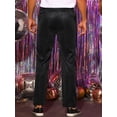 thumbnail image 3 of Unique Bargains Men's Metallic Pants Straight Leg Party Nightclub Glitter Trouser 36 Black, 3 of 6