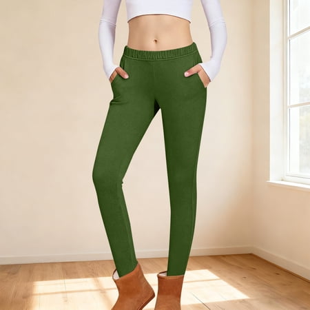 Hurxie Girls Athletic Leggings Kids Dance Running Yoga Pants Workout Active Dance Tights with Pockets Green 6-7Years