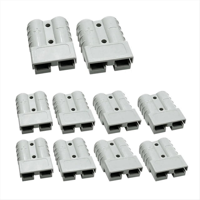 10 Piezas Conector de Enchufe Estilo Anderson 120A con Manejar Anderson Kit de Conectores RáPidos de Carga de BateríA para Carretilla Elevadora Gris