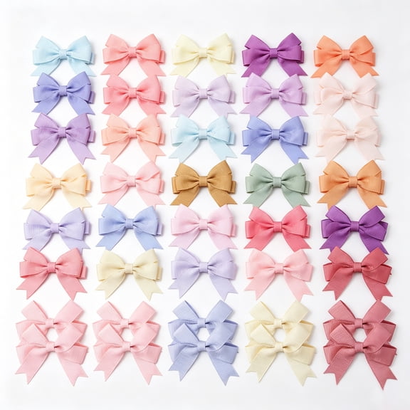 Shgiloo 40Pcs 2.56 inch Baby Hair Bows Alligator Clips Grosgrain Ribbon Bows Clips For Girls Toddlers Kids