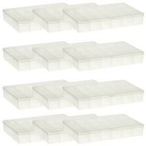Clear 17 Compartment Bead Organizer by Simply Tidy - Storage Box Organizer for Beads - Nuts - Bolts - and Tacks - Bulk 12 Pack