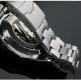 Floleo Mens Watches Clearance Skeleton Automatic Watches For Men Silver