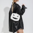 thumbnail image 2 of Bolso de hombro de PU de calabaza de Halloween, bolso cruzado con cremallera, regalo (blanco), 2 of 7