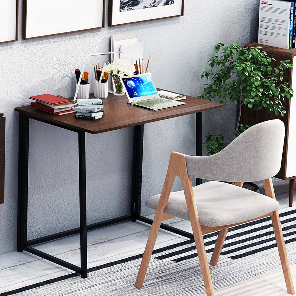 Folding Table, Small Foldable Computer Desk, Home Office Laptop Table