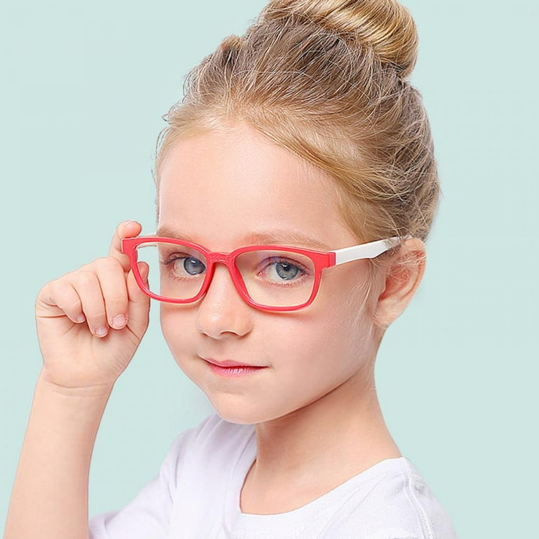 Kids Clear Glasses for Little Girls Boys Geek Fake Nerd Eyeglasses for Costume