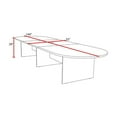 thumbnail image 4 of Regency Legacy 12 ft. Racetrack Laminate Conference Table with Charging Port- Noble Oak, 4 of 8