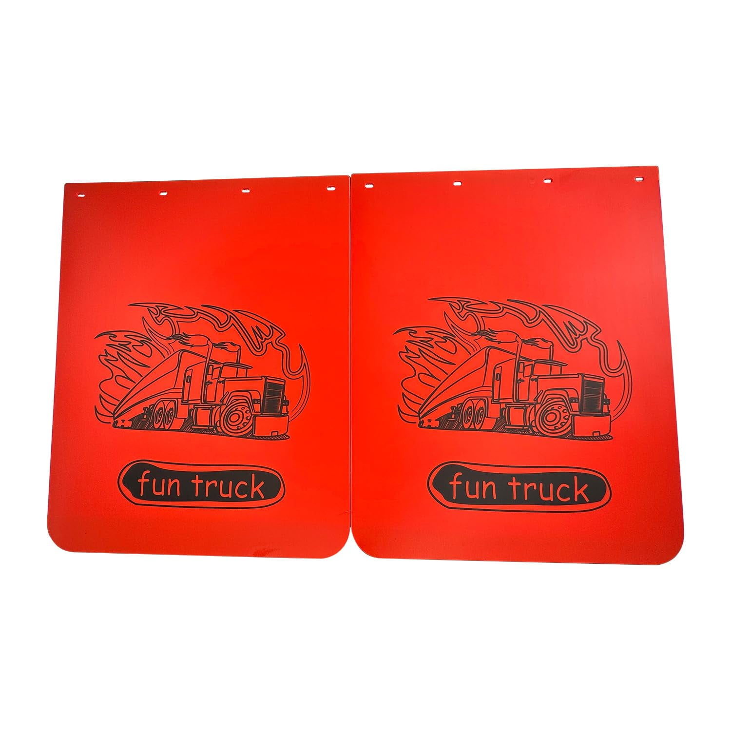 BST BSSP Universal Red Mud Flaps for Semi Trucks, 24 ''X30'' Heavy-Duty Polymer Trailer Truck Mud Guards Splash Flaps Semi Mud Flaps for Freightliner Kenworth Peterbilt International